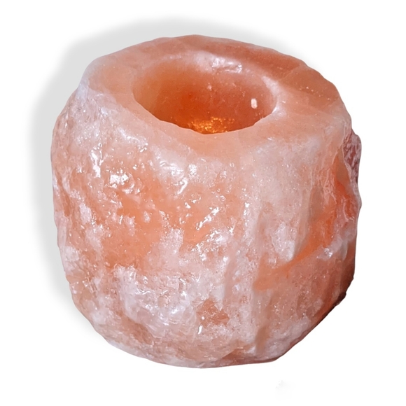 Himalayan Natural Crystal Salt Rock Tea Light Candle Holder - Picture 2 of 10